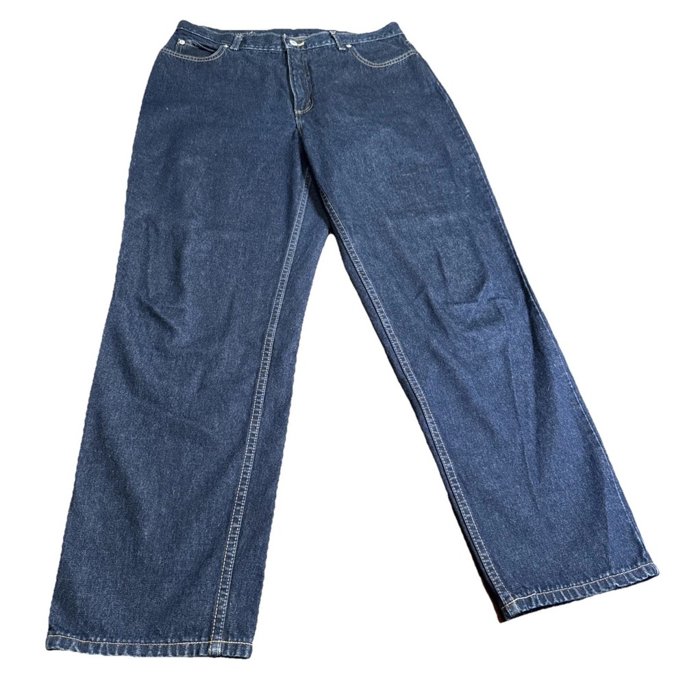 Lands' End Women's Bootcut Jeans Size 14 Dark Wash Stretch Denim‎ Casual